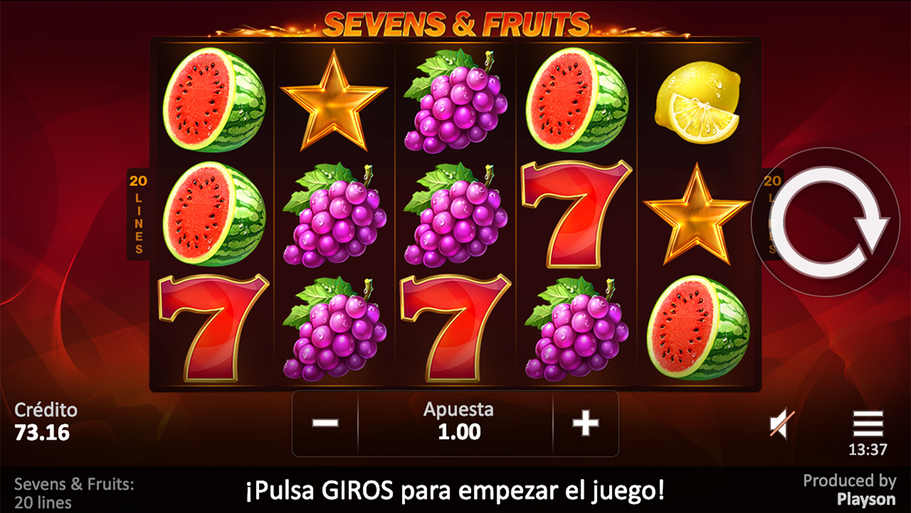Sevens & Fruits 20 Line